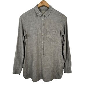 FAT FACE Long Minimalist Slub Cotton Popover